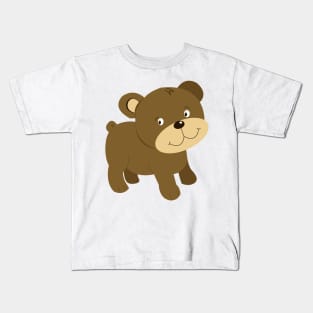 Woodland Deer, Bear, Fox Animals Kids T-Shirt